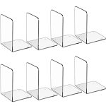 Maxgear Bookends Acrylic Book Ends Clear Book Ends For Shelves Decorative Bookends For Shelves Non-skid Book End Heavy Duty Book