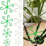 4-PACK Plastic Plant Support Clips Transparent & Green Vine Climbing Holder Adjustable Garden Plant Stem Clamps For Fixation And