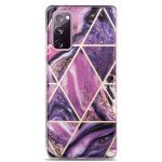 Geometric Fashionable Marble Design Phone Cover For Samsung S20 Fe