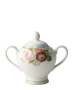 Italian Rose Sugar Pot - White