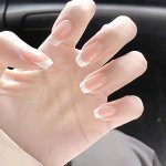 Simple Manicure French Style White Edge False Nails Premium Sense Press-on Nails Detachable Fake Nail 24PCS