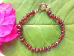 Garnet Chip Stone Bracelet A166