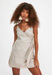 Tie Detailed Beach Dress - Beige