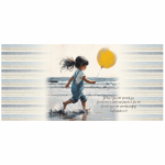 70CM Bolster Cushion Girl At Beach Zephaniah 3:17