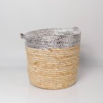 Maize Foil Paper Basket Large - Silver