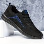 Plus Size Men's Trendy Breathable Running Shoes Comfy Non Slip Durable Lace Up Eva Sole Sneakers For Men's Outdoor Activities