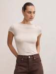 Andie Boat Neck Baby T-Shirt - XL Oatmeal Marle