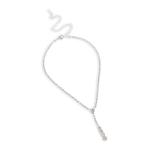 Silver Diamante Pendant Chain Necklace