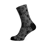 Doodle Grey Socks - XL