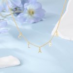 CNE107519G - Gold Plated Sterling Silver Five Letter Name Necklace