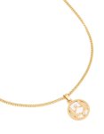Waterproof Gold Plated Stainless Steel Aries Circle Zodiac Sign Necklace