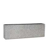 Premium Curo Trough Plant Pot - Small 250MM H X 200MM W X 700MM L Granite With Tray