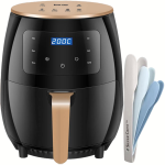 Crest Silver XL Digital Air Fryer Including A Nesting Tongs Set