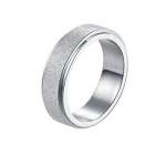 Silver Glitter Spinner Ring - 10 Us