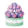 255 Piece - MINI 3D Building Block Pinellia Flower Pot Set - Purple