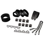 Lockink - 8-BONDAGE-STRAPS Restraint Set - Blackv