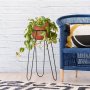 Hairpin Plant Stand - Black - Black Stand With Terracotta Moon Planter Excl. Plant