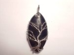 Onyx Wire Wrapped Gemtree Pendant