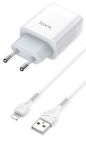 Hoco . Iphone Charger USB & Cable Set White