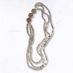 Multi String Beaded Necklace - Bitter Choc Free
