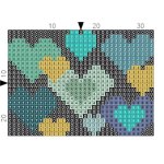 Heart Blue & Green Card Holder 9 X 7CM