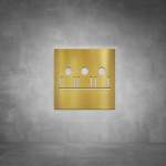 Meeting Room boardroom Sign D02 - Brushed Brass