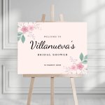 Elegant Floral Bridal Shower Welcome Sign