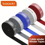 Toocki 3M 5M Cable Organizer Winder Management Under Dest Free Cut Wire Cord Management Organizers For Iphone Xiaomi Poco Cables