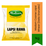 Coarse Lapsi Wheat Dalia Granules 1KG - Premium Pure Broken Wheat Granules For Sweet Lapsi Porridge & Khichdi Delivers Wholesome