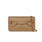Logo Heart Crossbody Wallet Bag -sand
