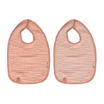 Bebejou Bib 2 Pcs-assorted Colours - Pure Cotton Pink