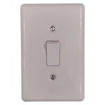 Lear Wall Switch White 1 Lever 1 Way 50 X 100MM Metal