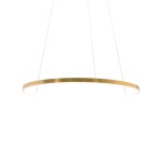 Ribbon LED Pendant Light Ring Gold Black Or White - White 80CM