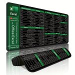 Extra-large Extended Mouse Pad With HD Excel Shortcuts - Non-slip Rubber Back Washable Xl/xxl Desk Mat For Home Office Gaming An