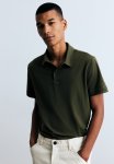 Slim Fit Polo Shirt - Dark Khaki Green