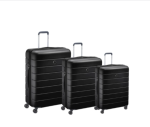 DELSEY Lagos 3 Piece Set -black - Ys Travel Bags