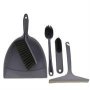 Casey 5 Pack Dust Pan Broom Set Light Grey