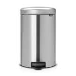 Brabantia Pedal Bin Newicon 20 Litre - Fingerprint Proof Matt Steel