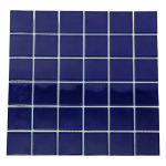 Dark Blue Glazed Porcelain Mosaic Tiles 30X30CM Sheet