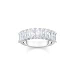 Ring White Stones Pav Silver - 50