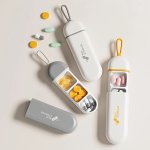 1PC MINI Portable Small Pill Box Carry-on Pill Box Three Compartment Organizer Boxes Travel Pill Drug Dispenser Boxes