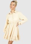 Textured Skater Dress - Stone