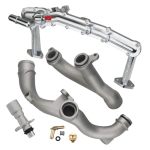 Omozone Upgraded Metal Coolant Water Pipe System Kit Compatible With Land Rover Range Rover Sport LR4 Jaguar Xf Xj Xe 3.0L V6 Re