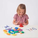 Rainbow Pebbles Activity Set - 36 Pebbles + 20 Activity Cards