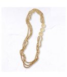 MINI Wooden Disc Multi String Necklace - Cream Free