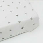 Babes & Kids Little Acorn Triangles Cot Fitted Sheet - 66X132CM