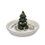 Mono Living Forest Green Christmas Tree Ring Dish Ceramic Jewelry Holder For Kitchen Sink Or Vanity Aesthetic Holiday Decor Xmas