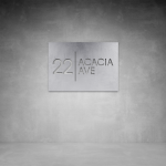 House Number D24 - 300 X 500 Matt Gold No