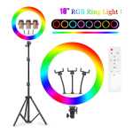 Nesty 18-INCH Multipurpose Electric Powered Rgb LED Selfie RINGNTNRL88