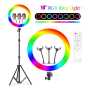Nesty 18-INCH Multipurpose Electric Powered Rgb LED Selfie RINGNTNRL88